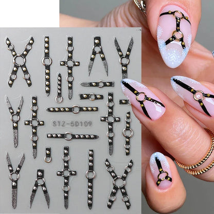 Insect Dragonfly 5D Nail Art Stickers - Y2K Summer Manicure Decals