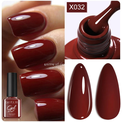 LILYCUTE 7ml Thermal Gel Nail Polish 3 Layers Temperature Color Changing Gel Polish Semi Permanent UV Gel For Nail Art Manicure