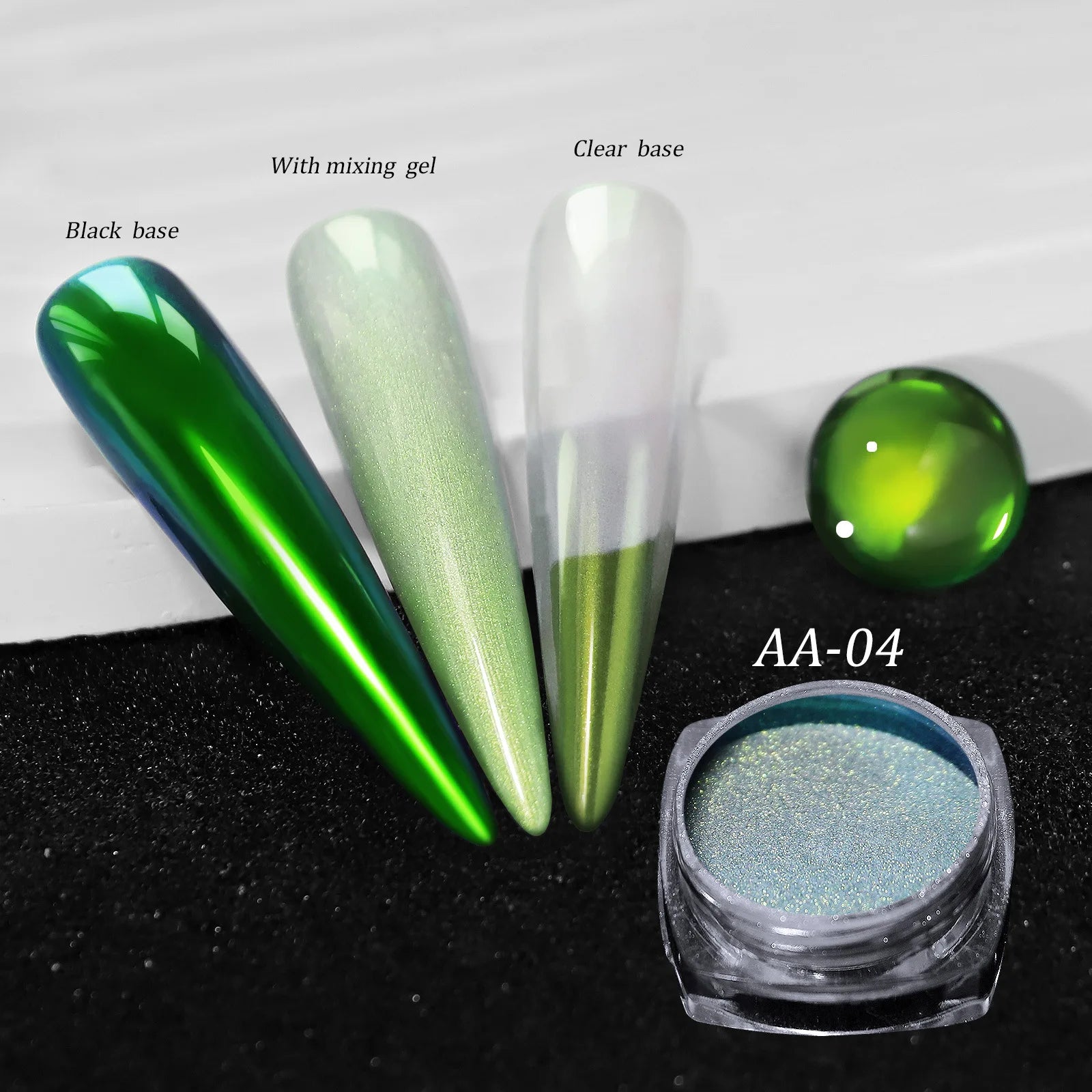 Glittering Nails: Laser Nail Glitter Holographic Powder - Aurora Mirror Dust