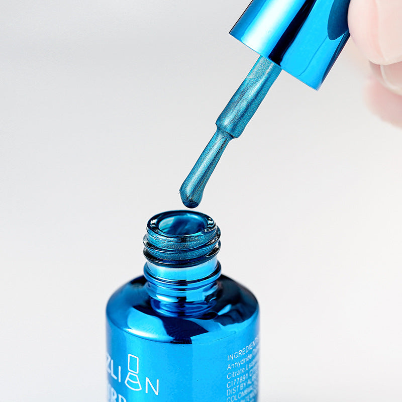 Gel Nail: 12 Colors Mirror Polish - Long-lasting Metallic Nail Gel