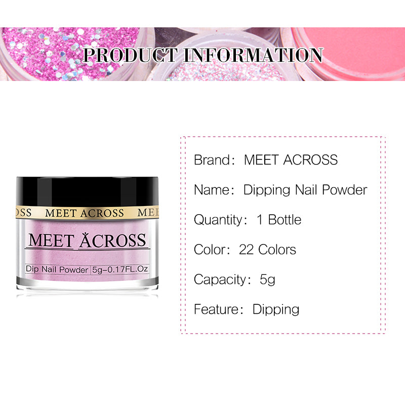 Glitter Nail Dipping Powder - Pink, No Lamp, 5/10g