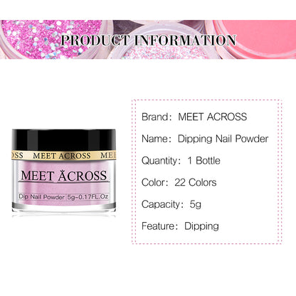 Glitter Nail Dipping Powder - Pink, No Lamp, 5/10g