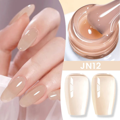 Jelly Nude Gel Nail Polish - 50 Colors, UV LED Soak Off