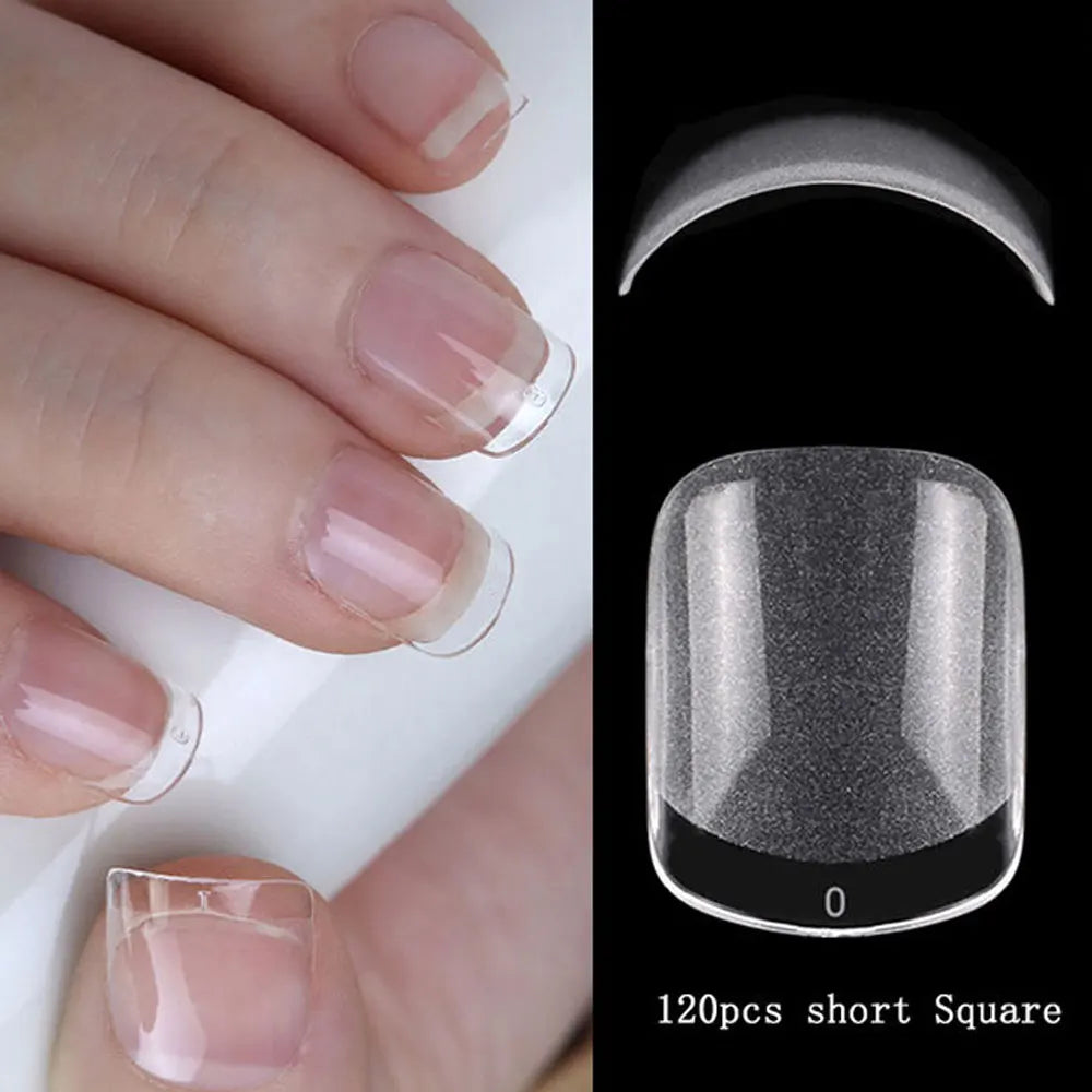 Press On Nails: Almond False Nail Tips - 120Pcs Soft Gel Stiletto & Oval