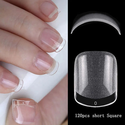 Press On Nails: Almond False Nail Tips - 120Pcs Soft Gel Stiletto & Oval