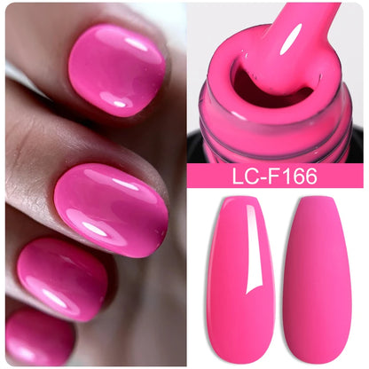 LILYCUTE 8ml Pink Natural Dried Flower Gel Nail Polish Summer Colorful Fairy Series Manicure Painting Soak Off Nail Art UV Gel