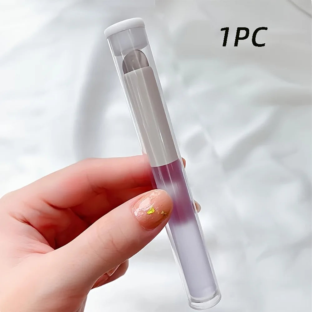 1PC Silicone Nail Art Brush Mini Round Head Soft Gel Pusher Cuticle Cleaner Manicure Dustproof