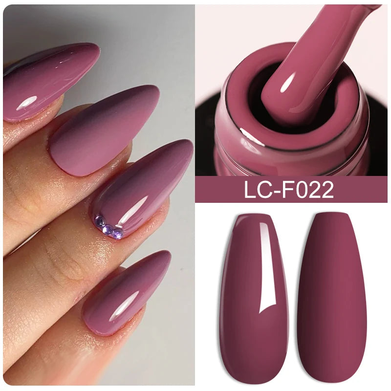 LILYCUTE 8ml Pink Natural Dried Flower Gel Nail Polish Summer Colorful Fairy Series Manicure Painting Soak Off Nail Art UV Gel
