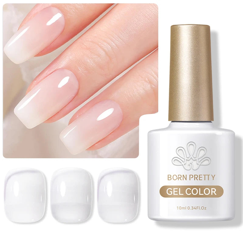 Jelly Nude Gel Nail Polish 10ml - Light Pink Peach UV Cure