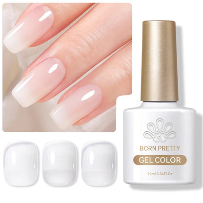 Jelly Nude Gel Nail Polish 10ml - Light Pink Peach UV Cure