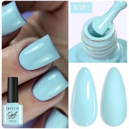 LILYCUTE 7ml Thermal Gel Nail Polish 3 Layers Temperature Color Changing Gel Polish Semi Permanent UV Gel For Nail Art Manicure