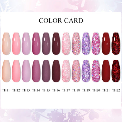 Glitter Nail Dipping Powder - Pink, No Lamp, 5/10g