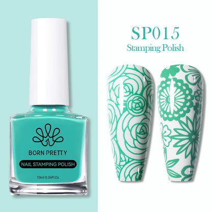 Nail Stamping Polish Set - 25 Colors, Peel Off Latex