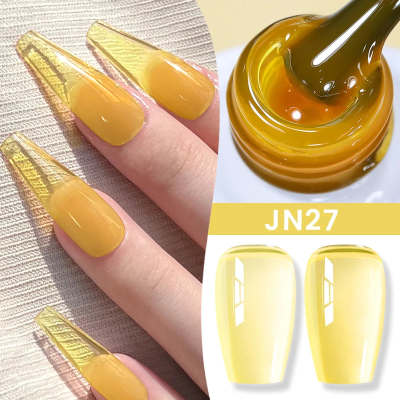 Jelly Nude Gel Nail Polish 10ml - Light Pink Peach UV Cure
