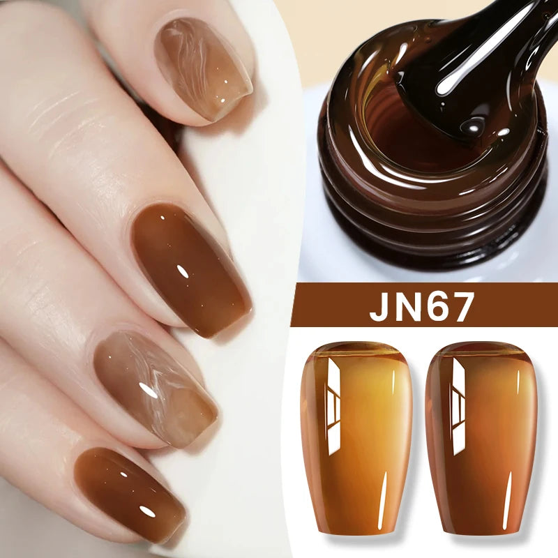 Jelly Nude Gel Nail Polish 10ml - Light Pink Peach UV Cure