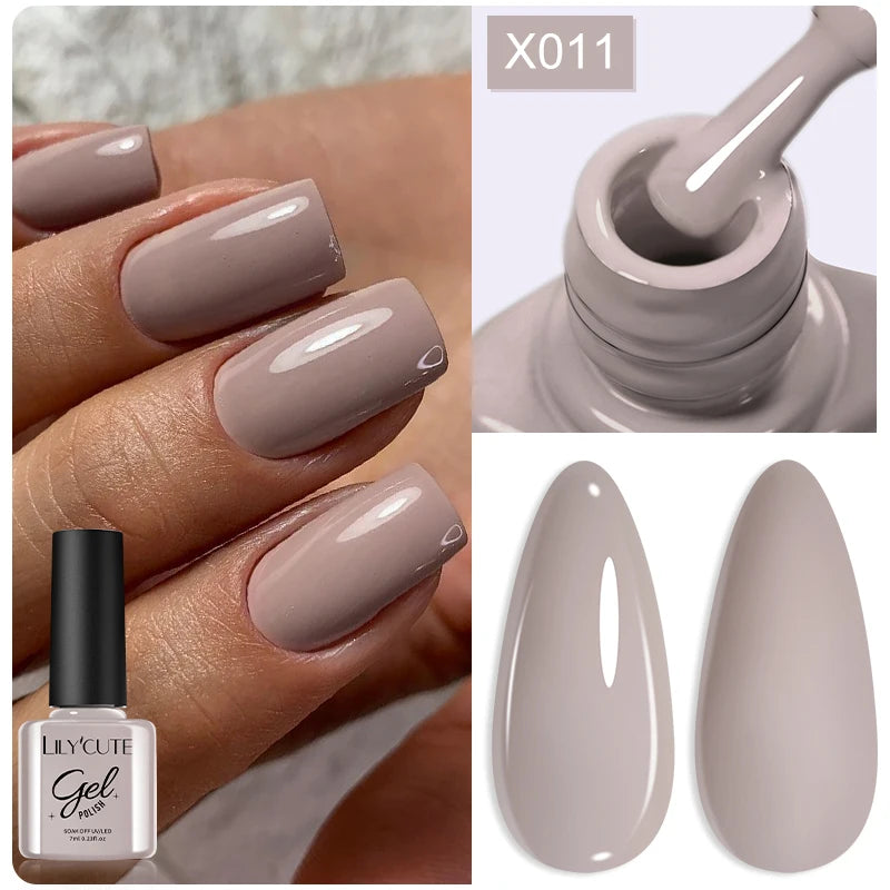 LILYCUTE 7ml Thermal Gel Nail Polish 3 Layers Temperature Color Changing Gel Polish Semi Permanent UV Gel For Nail Art Manicure