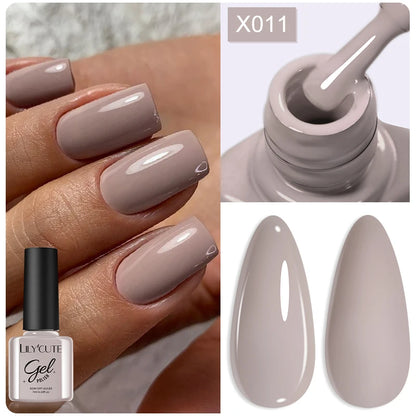 LILYCUTE 7ml Thermal Gel Nail Polish 3 Layers Temperature Color Changing Gel Polish Semi Permanent UV Gel For Nail Art Manicure