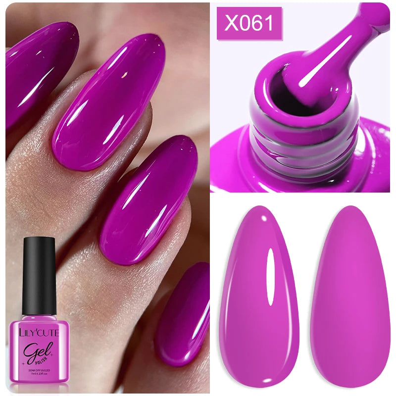 LILYCUTE 7ml Thermal Gel Nail Polish 3 Layers Temperature Color Changing Gel Polish Semi Permanent UV Gel For Nail Art Manicure