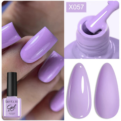LILYCUTE 7ml Thermal Gel Nail Polish 3 Layers Temperature Color Changing Gel Polish Semi Permanent UV Gel For Nail Art Manicure