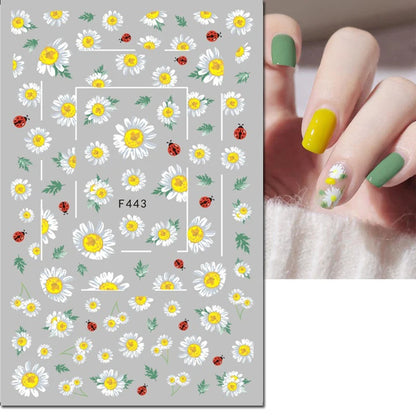 3D Nail Art Decals: Vintage Roses & Butterflies Stickers
