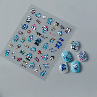 5D Flower Rose Nail Art Stickers - Cherry Blossom & Fruit Art