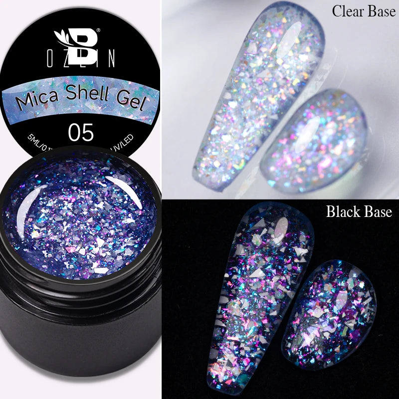 AWStorG 5ML Blue Glitter Shine  Colorful Laser Cat Magnetic Gel Soak Off  Semi Permanent  UV Gel Nail Art Varnish Nail Supplies